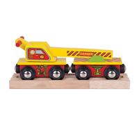 Wagon de chemin de fer Bigjigs avec grue