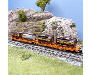 Wagon double poche articulé Sdggmrs 738/T3000e, "Bertschi", Wascosa, Ep. VI - FL