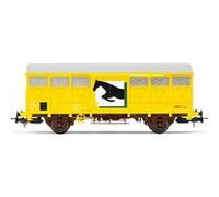Wagon fermé SNCF à 2 essieux Gs pour le transport de chevaux, jaune Jouef G
