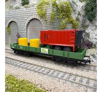 Wagon plat à rebords bas Rlmms, chargement agricole, StART UP - MARKLIN 00740-0