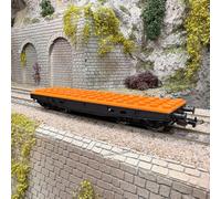 Wagon plat avec plaque de construction, compatible "Lego" - PIKO 58405 - HO 1/87