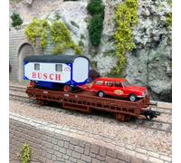Wagon plat rebords bas Kkklms "Circus Busch", DR, EP IV - MARKLIN 45041 - HO 1/8