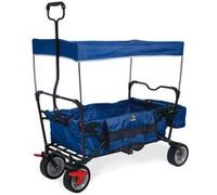 Pinolino Chariot Pliable 'Paxi DLX' avec Frein, Bleu; Toit Solaire, Sacoche arrière et Housse de Protection pour Le Transport Inclus, plié en Quelques gestes, capacité de Charge 70 kg