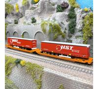 Wagon-poche double articulé Sdggmrs 738/T3000e, "Wascosa", chargement HST, Ep. V