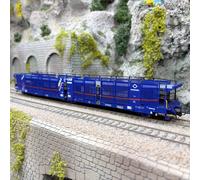 Wagon porte autos à 3 essieux, Laeks, "Mega Car Carrier", Transfesa / Hispanauto