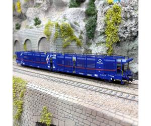 Wagon porte autos à 3 essieux, Laeks, "Mega Car Carrier", Transfesa / Hispanauto