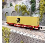 Wagon porte conteneur de type Lgns, "MSC", NS, Ep. V - PIKO 27726 - HO 1/87