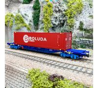 Wagon porte conteneur MMC3 "Boluda", Transfesa, Ep VI - ELECTROTREN HE6045 - HO