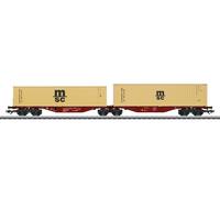 Wagon porte-conteneurs double Märklin 47816 Sggrss 80 Touax échelle H0