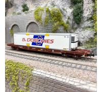 Wagon porte conteneurs S70, "B. Dorchies", TOUAX, Ep. IV - JOUEF HJ6279 - HO 1/8