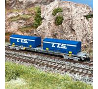 Wagon porte conteneurs Sgss "T.T.S.", Sncf, Ep V - ARNOLD HN6582 - N 1/160