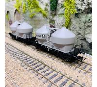Wagon Ucs double Silo "Höchst", 2 essieux, DB Ep IV - RIVAROSSI HR6574 - HO 1/87