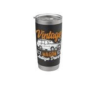 Wagon Vintage Wagon ancien avec chauffeur Gobelet isotherme en acier inoxydable double paroi