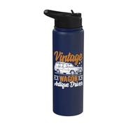 Wagon Vintage Wagon ancien avec chauffeur Stainless Steel Insulated Water Bottle