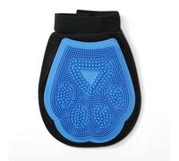 Wags & Wiggles Gant de toilettage double face pour chien avec patte en caoutchouc - Gant de toilettage 2 en 1 | Outil de toilettage amusant pour le brossage, le massage et le gommage | Le côté velours