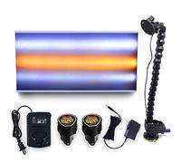 WAGX Lampe PDR améliorée, outil de réparation de bosses sans peinture, panneau de ligne de réflecteur de bosses de carrosserie automobile avec 6 lumières LED puissantes, batterie au lithium - pour