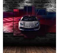 WAGYU 5 morceaux de toile art,5 pieces impression encadree tableaux,5 pieces peinture sur toile,impression sur toile 5 parties Luxe de voiture chaude décoration murale salon moderne xxl 100x55cm