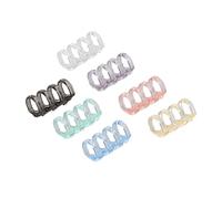 WAHEWUD 70 pièces bobines de reliure en spirale, 4 trous épines de reliure en peigne en plastique, 7 couleurs transparentes, bobine d'anneau pour anneaux lâches pour le bureau