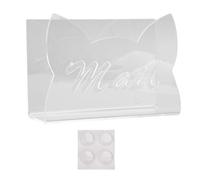 WAHEWUD Acryl-Posthalter für den Schreibtisch, transparenter Briefsortierer, Organizer mit rutschfesten Pads, kompakte Rechnung und Umschläge, Desktop-Aufbewahrung für die (Transparent)