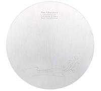 WAHEWUD Assiette à Dessert ronde en acier inoxydable 304, avec Base en Silicone, pour cuisine et Restaurant (304 rond épais de grande taille)