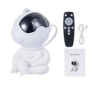 WAHEWUD Astronaut Star Starry Nebula Projection Light Bedroom Decoration Night Light Rotatable Head Ceiling LED Lamp with Remote Control 45/90min Timer Adjustable Brightness Speed