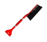 WAHEWUD Brosse à neige, grattoirs à glace, protection de peinture, tête réglable, poignée ergonomique, grattoir de pare-brise multifonctionnel léger, kit de glace d'hiver 2 en 1 (Rouge)