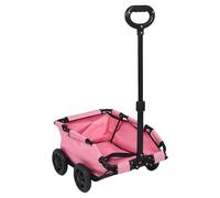 WAHEWUD Chariot pour Chien, Poussette pour Animaux de Compagnie à 4 Roues, Conception en Forme de V, Conception Pliante légère en Trois étapes, Rangement Facile, Chariot pour (Rose)