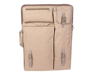 WAHEWUD Grand Sac de Transport Multifonction pour Fournitures d'art en Toile 4K, Sac de Rangement pour Outils de Peinture, carnet de Croquis (Kaki)