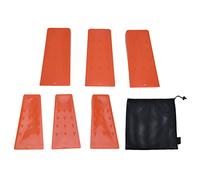 WAHEWUD Jeu de Cales de tronçonneuse, 6 pièces, Cales de séparation d'abattage en Plastique avec Sac de Transport 3x20 cm 3x14 cm Rouge