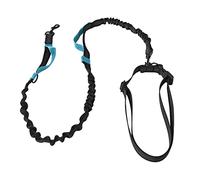WAHEWUD Laisse pour Chien, Laisse élastique Robuste avec 2 poignées rembourrées, Boucle en Alliage à 360 degrés, Bande réfléchissante Extensible réglable Absorbant Les Chocs, (Blue)