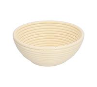 WAHEWUD Panier de Fermentation du Pain, Corbeille à Pain Ronde Ovale Tissée en Matière Plastique Faite à la Main Grande Préservation de la Saveur Originale, Intestin de Pâte pour (Rond blanc cassé