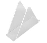 WAHEWUD Porte-serviettes en acrylique pour table Distributeur de serviettes moderne transparent Support vertical pour mouchoirs en papier pour comptoir de cuisine Salle à manger (Transparente)