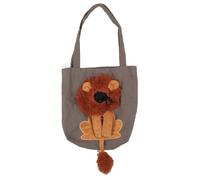 WAHEWUD Sac à bandoulière en Toile pour Animaux de Compagnie, Sac Portable pour Chien, Conception de Trou Unique, matériau Doux et Respirant, Taille du Cou réglable, Construction (L)