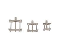 WAHEWUD Support de Mouvement de Montre en Métal, Jeu de 3 Pièces Réglables (45mm, 37mm, 25mm), Outil d'Horloger Professionnel Inoxydable pour Réparation, Emboîtage et Fixation de Précision, Argent