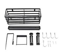 WAHEWUD Support de Rangement pour Plaque de Cuisson, Organisateur d'accessoires de Barbecue, Design épuré, Cinq Crochets en Forme de J, Compact, excellents matériaux en Fer,