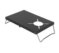 WAHEWUD Table de Camping Solo, Bureau de poêle résistant au Vent, Pliable, Compact, Robuste, Durable, Facile à Ranger, Grille de feu de Camp Pliable pour Camping en Plein air,