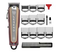 WAHL 5 - Star Legend - Tondeuse à cheveux professionnelle, kit de coupe de cheveux professionnel, levier conique réglable, lame crantée, lames compensées, sans fil, fournitures de barbier, rouge