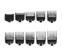 Wahl 8148 Lot de 10 embouts pour tondeuse à cheveux, 1,5 à 25 mm, en plastique ABS (noir)