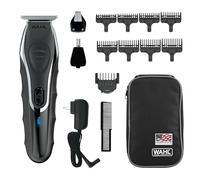 Wahl Aqua Blade Rechargeable Wet Dry Lithium Ion Deluxe Trimming Kit with 4 Interchangeable Heads for Shaving, Detailing, Grooming Beards, Mustaches, Stubble, Ear, Nose, Body - Model 9899-100