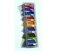 WAHL Attachment Coloured Comb Set #1-8 Peignes de guidage pour tondeuse à cheveux, accessoires, jeu de couleurs, protections professionnelles pour tondeuse à cheveux, Super Taper, Taper2000, Senior