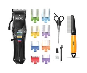 WAHL Color Pro Animal - Tondeuse rechargeable pour animaux de compagnie, avec peignes à code couleur + WAHL Grooming Comb - Peigne pour chiens et chats, tirage minimal, dents en acier inoxydable