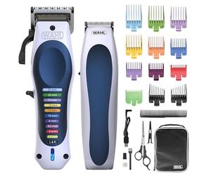 Wahl Color Pro Lithium, tondeuse et tondeuse de précision pour homme | Dégradés et transitions faciles, 12 sabots de couleur, tondeuse de précision, coupes de cheveux pour toute la famille