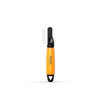 Wahl Dematter - Brosse de toilettage, Peigne pour Chiens et Chats, brosses démêlantes pour Animaux à Poils Longs ou Courts, Dents en Acier Inoxydable, Manche en Gel, Orange