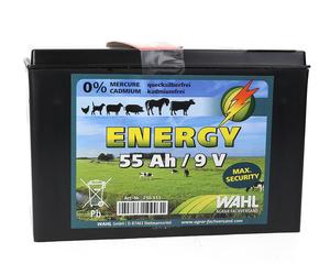 WAHL-FENCE Batterie pour clôture électrique 9 V - 55Ah Batterie sèche dans un petit boîtier