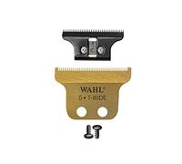 WAHL Gold Detailer T-wide Blade, 0.4mm, sans chevauchement, rectifiée avec précision, lame de rechange pour tondeuse, détails, titane, revêtement DLC, dorée, 5-Star Detailer, Cordless Detailer Li