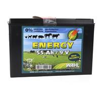 WAHL-Hausmarke Batterie pour clôture électrique 9 V - 55Ah Batterie sèche dans un petit boîtier