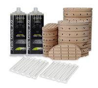 WAHL-Hausmarke Ensemble MUH-GLUE 2.0 Lot de 20 Colle uréthane avec talonnettes en bois
