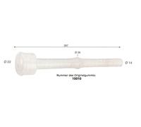 WAHL-Hausmarke Équivalent à la réf. SAC 15010 - long Manchon trayeur en caoutchouc silicone/Dtrou: 22mm; L: 300mm