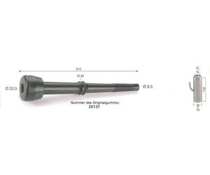 WAHL-Hausmarke FULLWOOD modèle 20138, modèle équivalent long Jeu de manchons trayeurs en caoutchouc/Dtrou: 22,5mm; L: 310mm