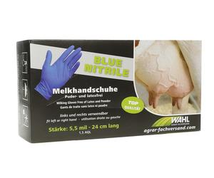 WAHL-Hausmarke Gants de traite en nitrile sans poudre 5,5 mil jetable | Très résistant à la déchirure